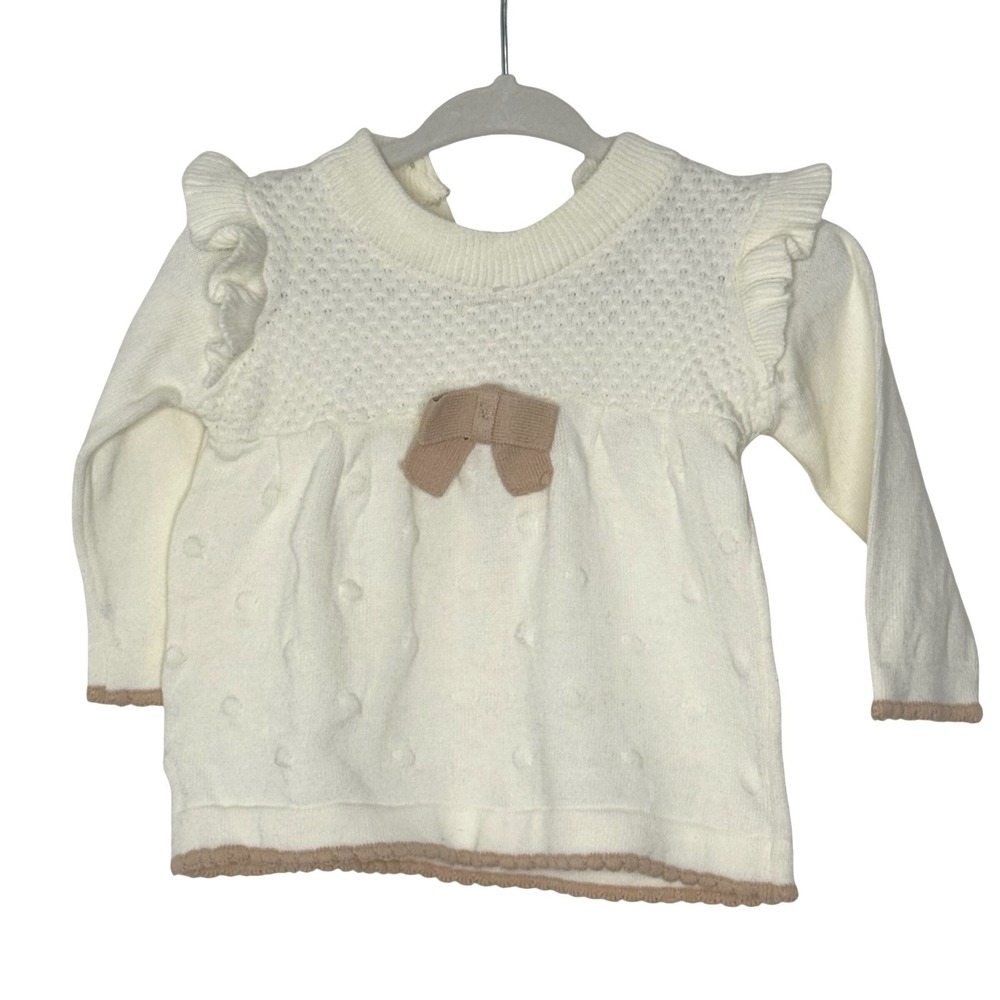 Laura Ashley Baby Cream/Tan Sweater 0-3 months